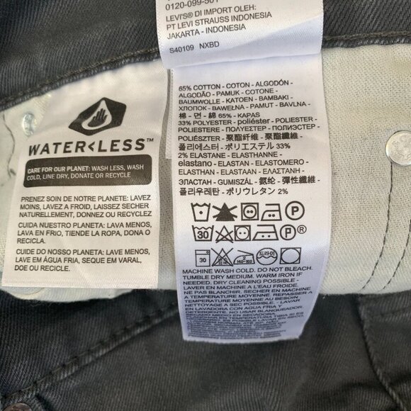 Levi's 541 Black Denim Athletic Taper Stretch Jeans - Picture 8 of 15